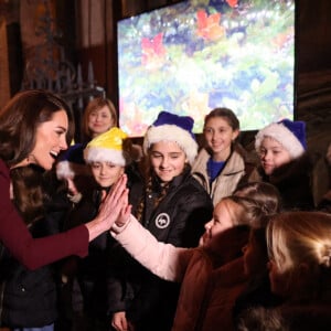 Catherine (Kate) Middleton, princesse de Galles, arrive pour le "Together at Christmas" Carol Service à l'abbaye de Westminster à Londres, Royaume uni, le 15 décembre 2022. 