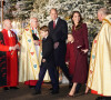 Le prince George, le prince William, prince de Galles, Catherine Kate Middleton, princesse de Galles, la princesse Charlotte - La famille royale à la sortie de la messe "Together at Christmas" à l'Abbaye de Westminster le 15 décembre 2022. 