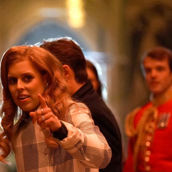 La princesse Beatrice d'York arrive pour le "Together at Christmas" Carol Service à l'abbaye de Westminster à Londres, Royaume uni, le 15 décembre 2022. 