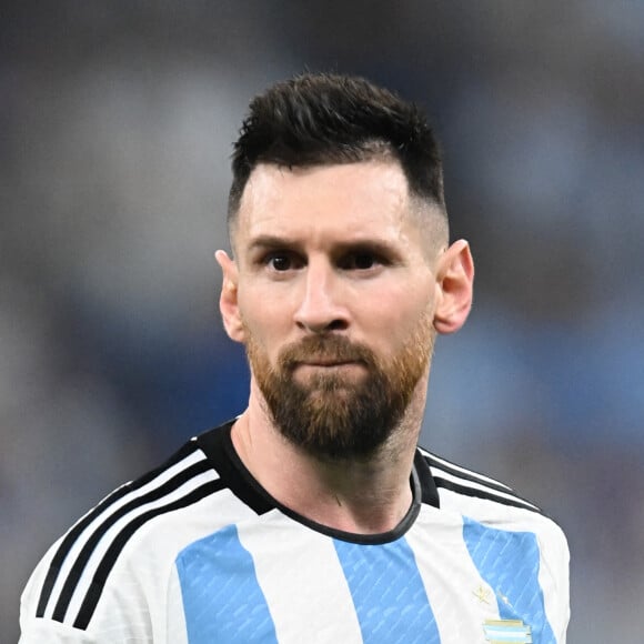 Leo Messi - Match "Argentine - Croatie (3-0)" lors de la Coupe du Monde 2022 au Qatar, le 13 décembre 2022. © Philippe Perusseau/Bestimage