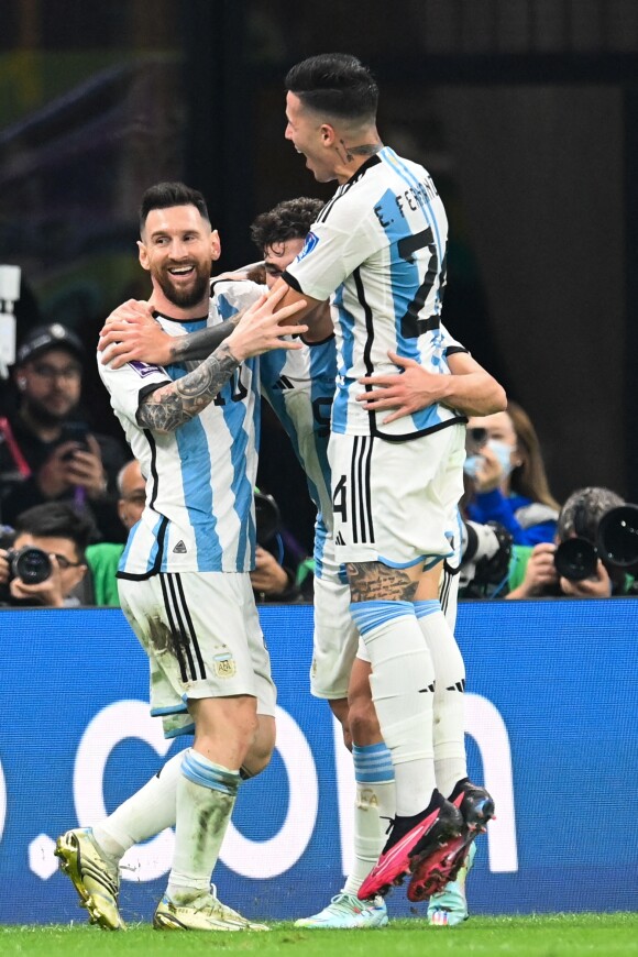 Leo Messi - Match "Argentine - Croatie (3-0)" lors de la Coupe du Monde 2022 au Qatar, le 13 décembre 2022. © Philippe Perusseau/Bestimage