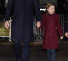 Le prince William, prince de Galles, La princesse Charlotte de Galles - La famille royale à la sortie de la messe "Together at Christmas" à l'Abbaye de Westminster le 15 décembre 2022. 