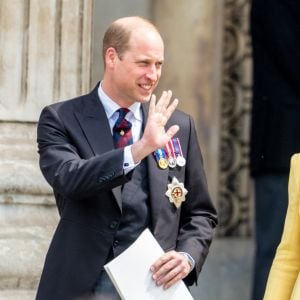 Le prince William, duc de Cambridge, et Catherine (Kate) Middleton, duchesse de Cambridge - Les membres de la famille royale et les invités lors de la messe célébrée à la cathédrale Saint-Paul de Londres, dans le cadre du jubilé de platine (70 ans de règne) de la reine Elisabeth II d'Angleterre. Londres, le 3 juin 2022. 