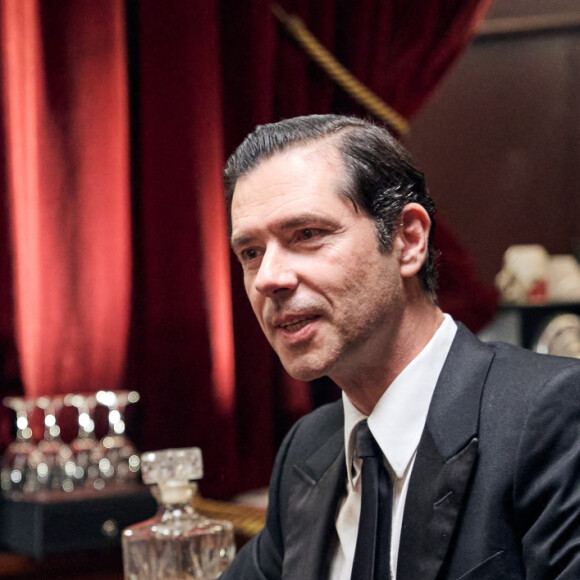 Exclusif - Melvil Poupaud et Benjamin Biolay lors de l'enregistrement d'un Grand show de Noël "Christmas Show" imaginé par B.Biolay avec une pléiade d'artistes prestigieux au Casino de Paris, France, le 29 septembre 2022, diffusé sur Canal+, le 21 décembre 2022.. © Cyril Moreau/Bestimage