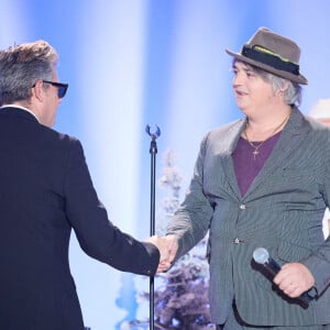 Exclusif - Pete Doherty (Peter Doherty) et Benjamin Biolay lors de l'enregistrement d'un Grand show de Noël "Christmas Show" imaginé par B.Biolay avec une pléiade d'artistes prestigieux au Casino de Paris, France, le 29 septembre 2022, diffusé sur Canal+, le 21 décembre 2022.. © Cyril Moreau/Bestimage