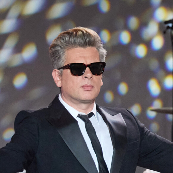 Exclusif - Benjamin Biolay lors de l'enregistrement d'un Grand show de Noël "Christmas Show" imaginé par B.Biolay avec une pléiade d'artistes prestigieux au Casino de Paris, France, le 29 septembre 2022, diffusé sur Canal+, le 21 décembre 2022.. © Cyril Moreau/Bestimage