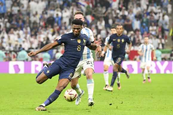 Aurélien Tchouaméni - Match "France - Argentine (3-3 - tab 2-4)" en finale de la Coupe du Monde 2022 au Qatar, le 18 décembre 2022.
