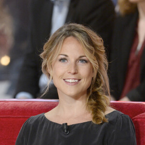 Aurélie Vaneck - Enregistrement de l'émission "Vivement Dimanche" à Paris le 9 avril 2014. L'émission sera diffusée le 13 avril.