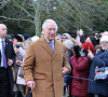 Le roi Charles III - La famille royale d'Angleterre assiste au service religieux de Noël à l'église St Mary Magdalene à Sandringham, Norfolk, le 25 décembre 2022.
