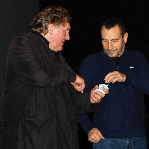 Gérard Depardieu et Zinedine Soualem lors du Festival Premiers Plans à Angers le 28 janvier 2022. © Laetitia Notarianni / Bestimage