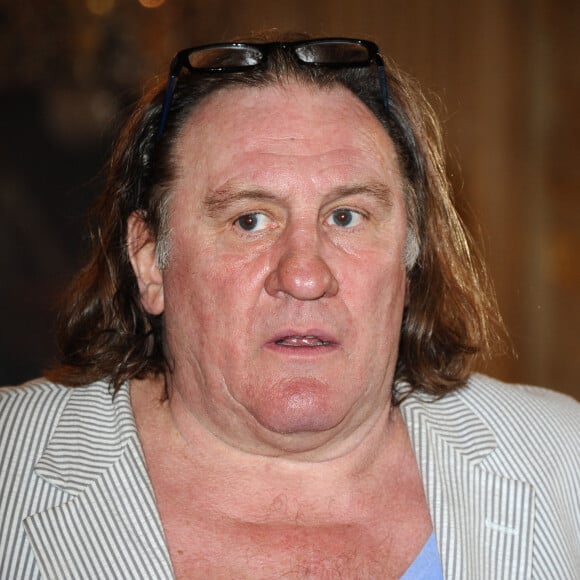 Gérard Depardieu - Remise du prix Barbara au ministère de la Culture. © Guillaume Gaffiot /Bestimage