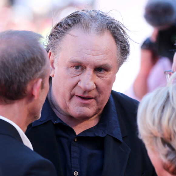 Guillaume Nicloux, Gérard Depardieu et Thierry Frémaux - Montée des marches du film "Valley of Love" lors du 68e Festival International du Film de Cannes, le 22 mai 2015. 