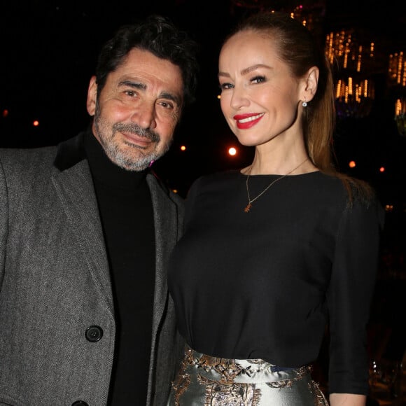 Exclusif - Adriana Karembeu et son mari André Ohanian - Le jury et les invités posent et déjeunent juste avant le début du défilé de la 15ème édition de "Top Model Belgium" au Lido à Paris. © Philippe Doignon / Denis Guignebourg / Bestimage 