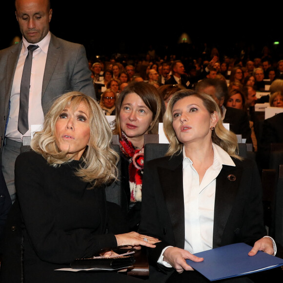 Exclusif - Olena Zelenska, Nathalie Loiseau et Brigitte Macron - Soirée de gala au profit de la Fondation Olena Zelenska à la salle Pleyel à Paris, le 13 décembre 2022. © Dominique Jacovides / Bestimage