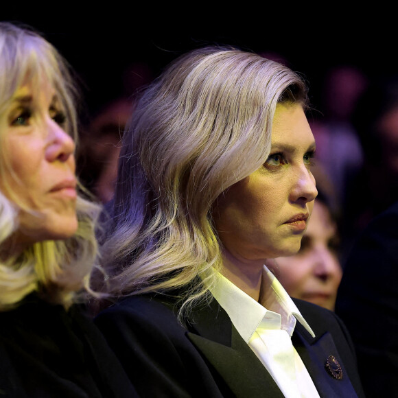 Exclusif - Brigitte Macron, Olena Zelenska - Soirée de gala au profit de la Fondation Olena Zelenska à la salle Pleyel à Paris, le 13 décembre 2022. © Dominique Jacovides / Bestimage