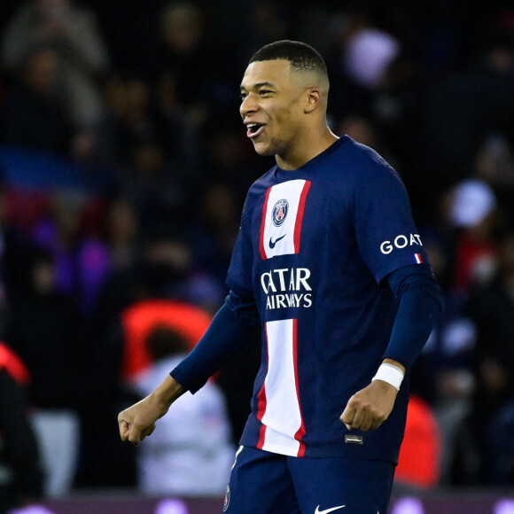 Kylian Mbappé lors du match de Ligue 1 Uber Eats "PSG - Strasbourg (2-1)" au Parc Des Princes, le 28 décembre 2022.