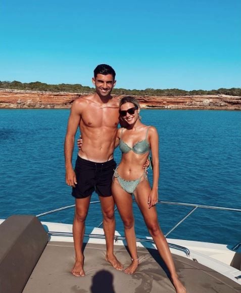 Enzo Zidane et sa fiancée Karen Goncalves.