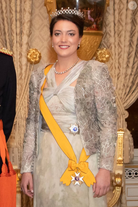 La princesse Alexandra de Luxembourg - Le grand-duc Henri de Luxembourg, la princesse Alexandra, le prince Guillaume et la comtesse Stéphanie de Lannoy, grande-duchesse héritière de Luxembourg, assistent à la réception du Nouvel an au Palais grand-ducal à Luxembourg.