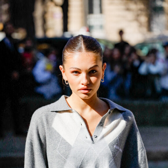 Thylane Blondeau - Arrivées au défilé Miu Miu Collection Femme Prêt-à-porter Printemps/Eté 2023 lors de la Fashion Week de Paris (PFW), France, le 4 octobre 2022. © Veeren-Clovis/Bestimage