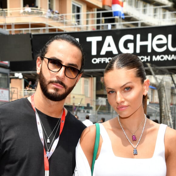 Thylane Blondeau et son fiancé Benjamin Attal lors du Grand Prix de Monaco 2022 de F1, à Monaco, le 29 mai 2022. © Bruno Bebert/Bestimage