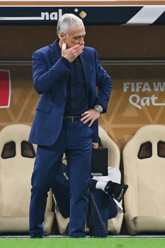 Didier Deschamps lors de la finale " Argentine - France " de la Coupe du Monde 2022 au Qatar (FIFA World Cup Qatar 2022) le 18 Decembre 2022. © Philippe Perusseau / Bestimage 