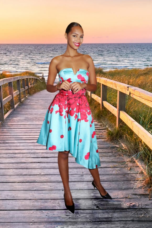 Indira Ampiot, Miss Guadeloupe en robe Christophe Guillarmé pour la 93ème édition de l'élection de Miss France, en décembre 2022. 