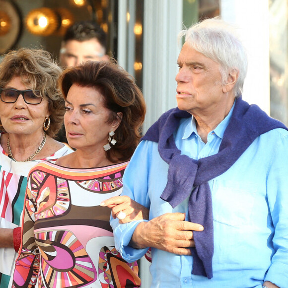 Bernard Tapie et sa femme Dominique sont allés diner au restaurant "Le Girelier" à Saint-Tropez. Le 15 juillet 2020