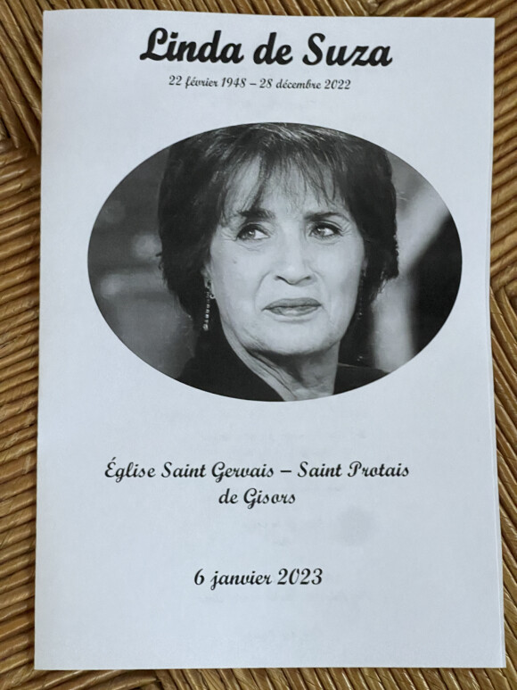 Obsèques de la chanteuse Linda de Suza en l'église Saint Gervais-Saint Protais de Gisors, le 6 janvier 2023. © Christophe Clovis/Bestimage