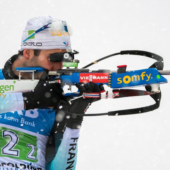 Martin Fourcade FRA - Biathlon : Relais 4x7,5km Hommes - IBU Coupe du Monde - à Ruhpolding le 18 janvier 2020.