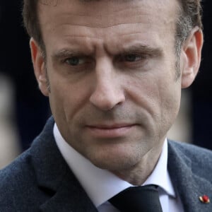 Le président de la République française, Emmanuel Macron reçoit le Premier ministre du Royaume de Suède, à l'occasion d'un déjeuner de travail au Palais de l'Elysée à Paris, France, le 3 janvier 2023. © Stéphane Lemouton/Bestimage