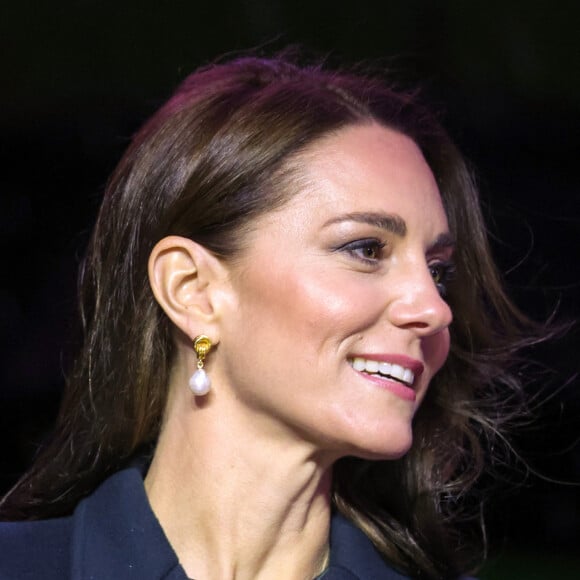 Kate Catherine Middleton, princesse de Galles, lors de l'illumination de l'Hôtel de Ville à l'occasion de la remise du prix "Earthshot Prize Awards" à Boston. Le 30 novembre 2022 