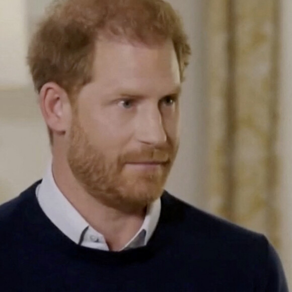 Bande-annonce de l'interview du prince Harry, duc de Sussex, avec Tom Bradby pour la chaîne britannique ITV, avant la sortie de l'autobiographie du prince "Spare" ("Le Suppléant"). Le 4 janvier 2023. 