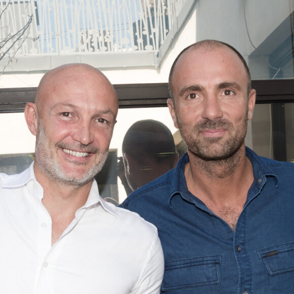 Youri Djorkaeff, Fabien Barthez, Christophe Dugarry et Frank Leboeuf - 11ème édition du "BGC Charity Day" à Paris le 11 septembre 2015 en mémoire aux 658 collaborateurs du groupe BGC partners (leader mondial du courtage interbancaire) disparus il y a 14 ans dans les attentats du World Trade Center le 11 septembre 2001. Les people sont courtier d'un jour pour encourager les clients à passer ce jour là le maximum d'ordres dans la salle des marchés d'Aurel BGC au 62, rue de Richelieu 75002 Paris. Chaque 11 septembre , la totalité du chiffre d'affaire réalisé par le groupe sera reversée à des associations.