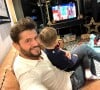 Christophe Beaugrand et son fils Valentin sur Instagram. Le 11 décembre 2022.