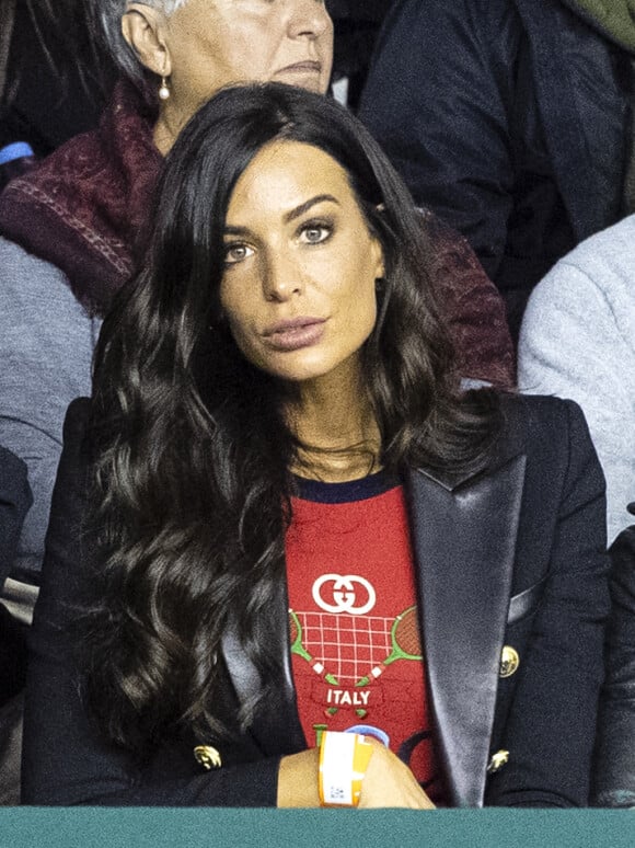 Jade Foret (Lagardère) dans les tribunes du match "Benoît Paire/Fernando Verdasco - Rohan Bopanna/Denis Shapovalov (4/6 - 5/7)" lors du tournoi Rolex Paris Masters 2019, le 30 octobre 2019. © Perusseau-Veeren/Bestimage 