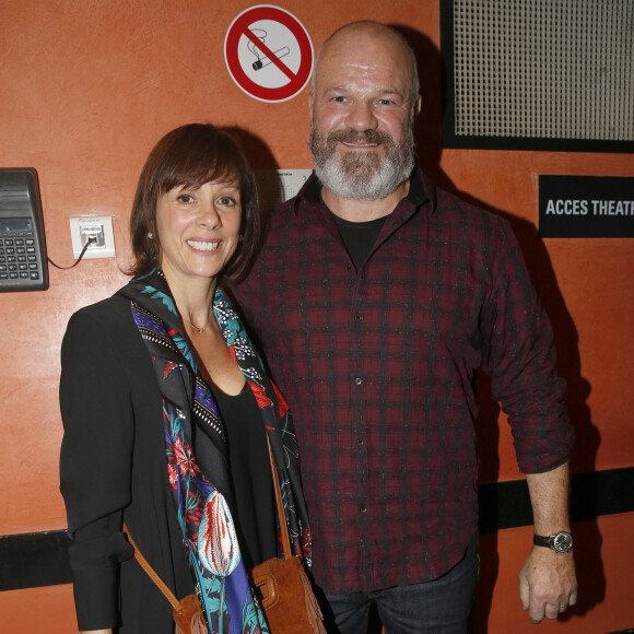 Philippe Etchebest et sa femme Dominique - People assistent au spectacle "Laurent Gerra Sans Modération" sur la scène de l' Olympia à Paris le 27 décembre 2017. © Alain Guizard/Bestimage 
