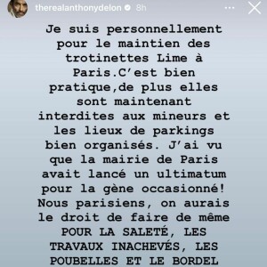 Anthony Delon sur Instagram.