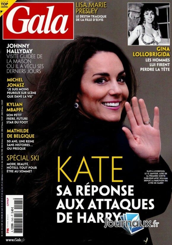 Kate Middleton en couverture du magazine "Gala", numéro du 19 janvier 2023.