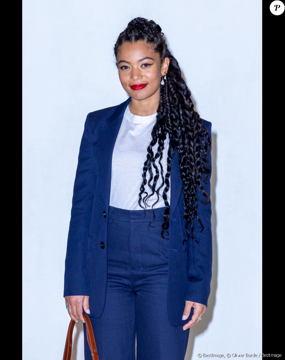 Jaz Sinclair - Photocall du défilé de mode Hommes "AMI" prêt-à-porter automne-hiver 2023/2024 lors de la fashion week de Paris. Le 19 janvier 2023 © Olivier Borde / Bestimage