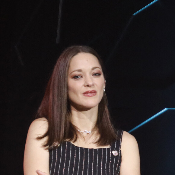 Marion Cotillard - J.Gray reçoit des mains de M.Cotillard l'étoile d'or à l'occasion de l'hommage qui lui est rendu lors du 19ème Festival International du Film de Marrakech le 12 novembre 2022. Soirée en hommage au réalisateur américain J.Gray. © Denis Guignebourg / Bestimage