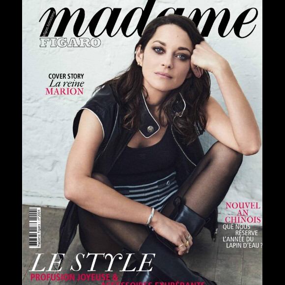 Marion Cotillard en couverture de "Madame Figaro", numéro du 20 janvier 2023.