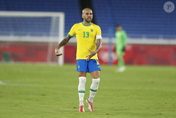 Dani Alves - Jeux Olympiques football : le Brésil vient à bout de l'Espagne (2-1) et conserve son titre à Yokohama le 7 août 2021.
