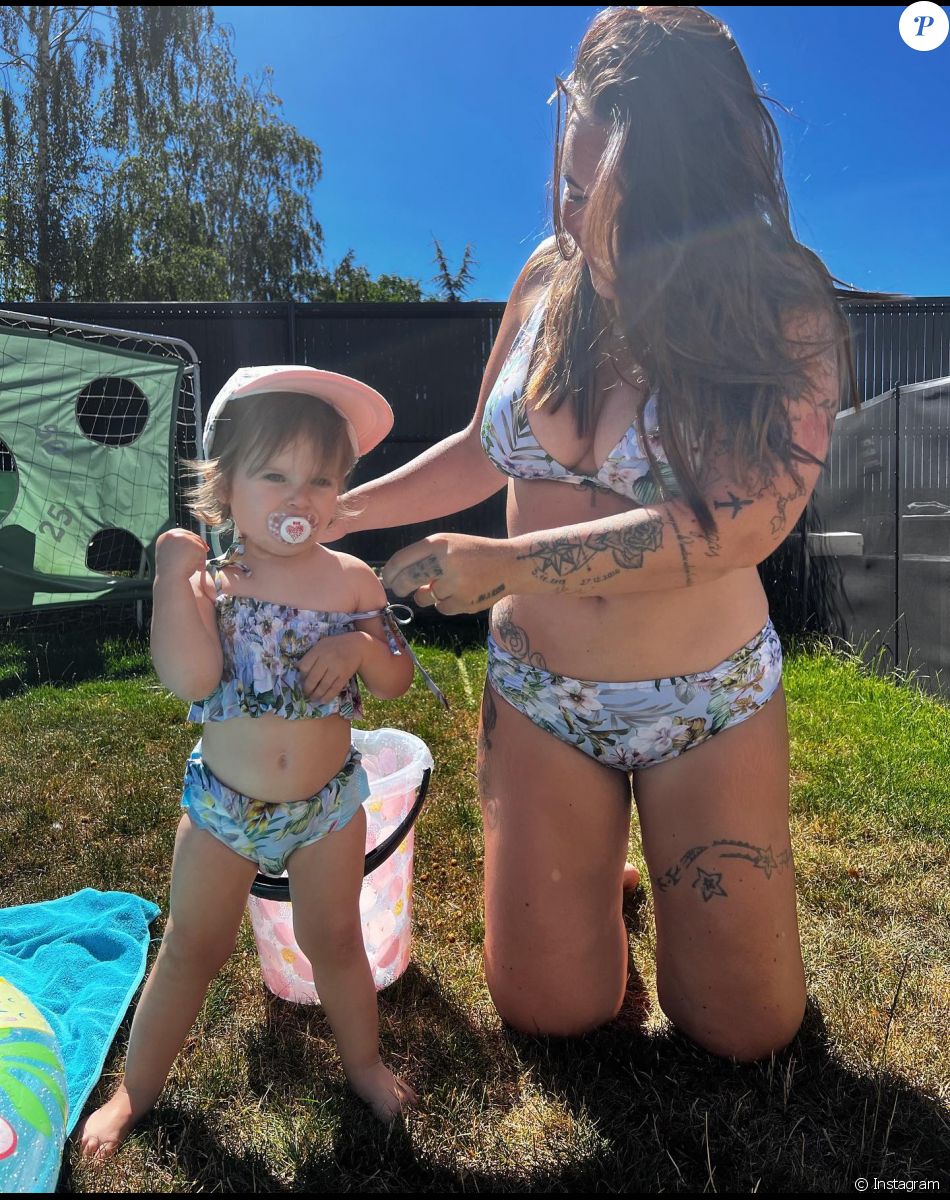 Kelly Helard avec sa fille Lyana