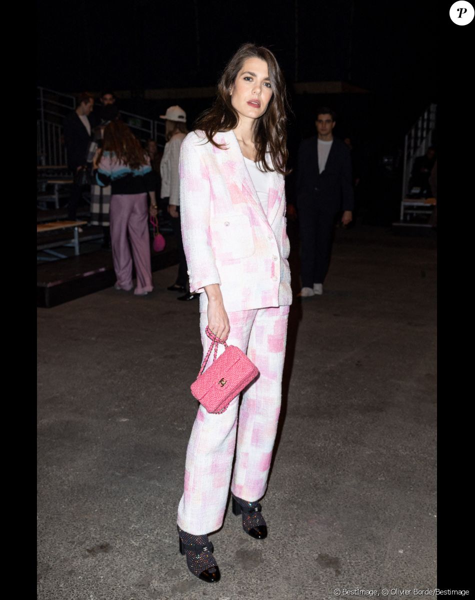 Charlotte Casiraghi - Front Row au deuxième défilé de mode Haute-Couture Chanel au Grand Palais Éphémère lors de la Fashion Week Printemps-été 2023 de Paris, France, le 24 janvier 2023. © Olivier Borde/Bestimage
