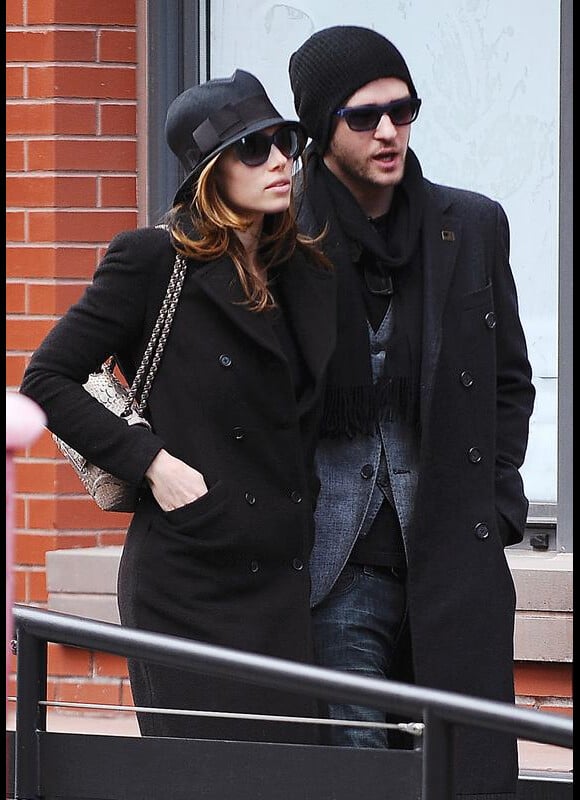 Justin Timberlake et Jessica Biel à New York le 18 février 2010