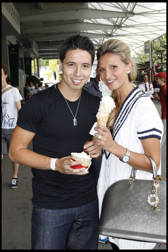 Tatiana Golovin et Samir Nasri à Roland Garros en 2010.