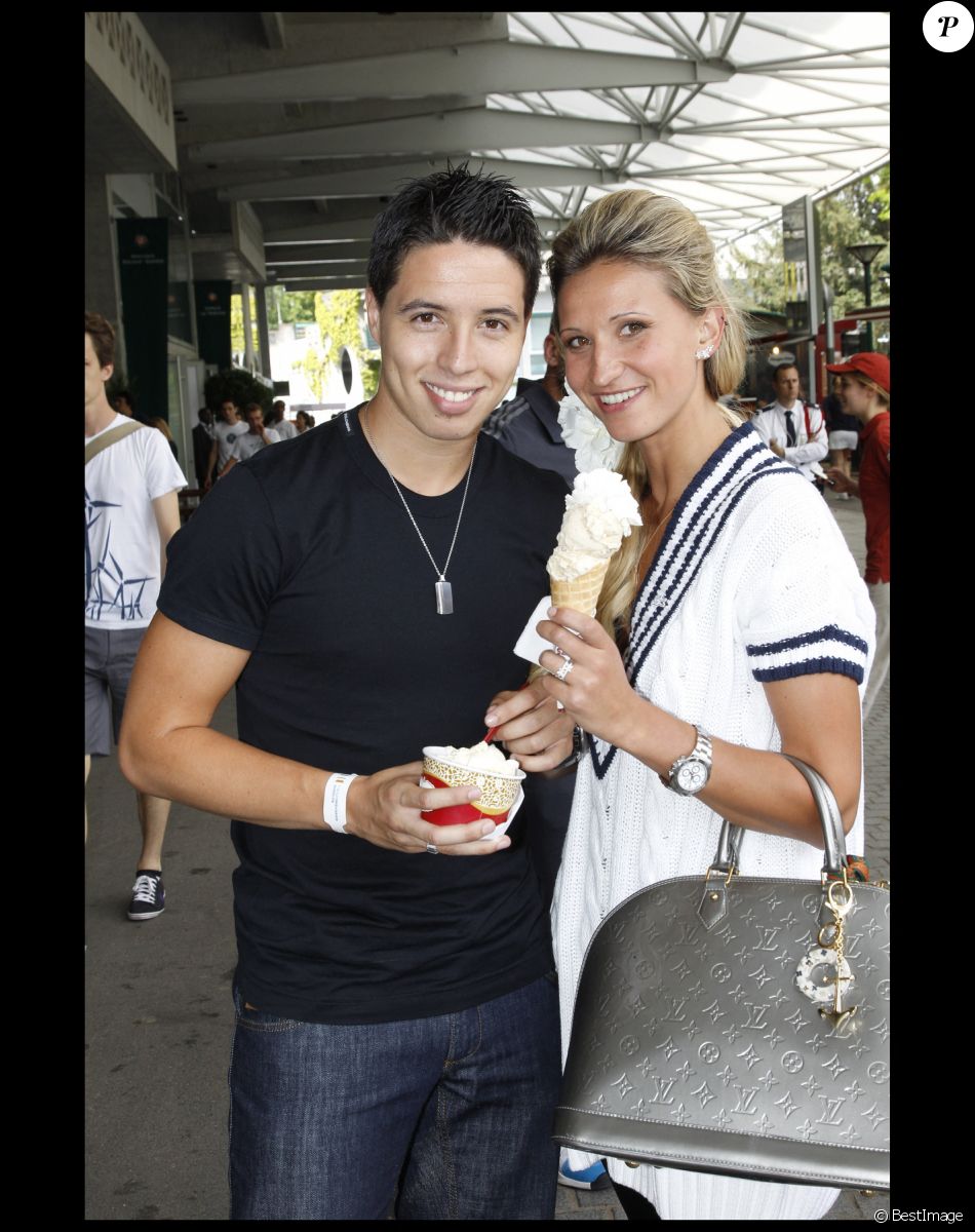 Tatiana Golovin et Samir Nasri à Roland Garros en 2010.
