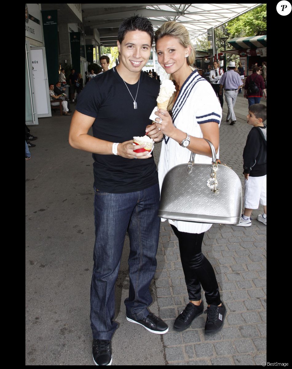 Tatiana Golovin et Samir Nasri à Roland Garros en 2010.