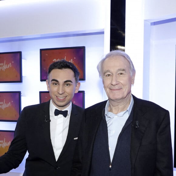 Exclusif - Elizabeth Teissier et Bernard Le Coq lors de l'enregistrement de l'émission "Chez Jordan", présentée par Jordan de Luxe. Paris, le 13 décembre 2022. © Cédric Perrin/Bestimage 