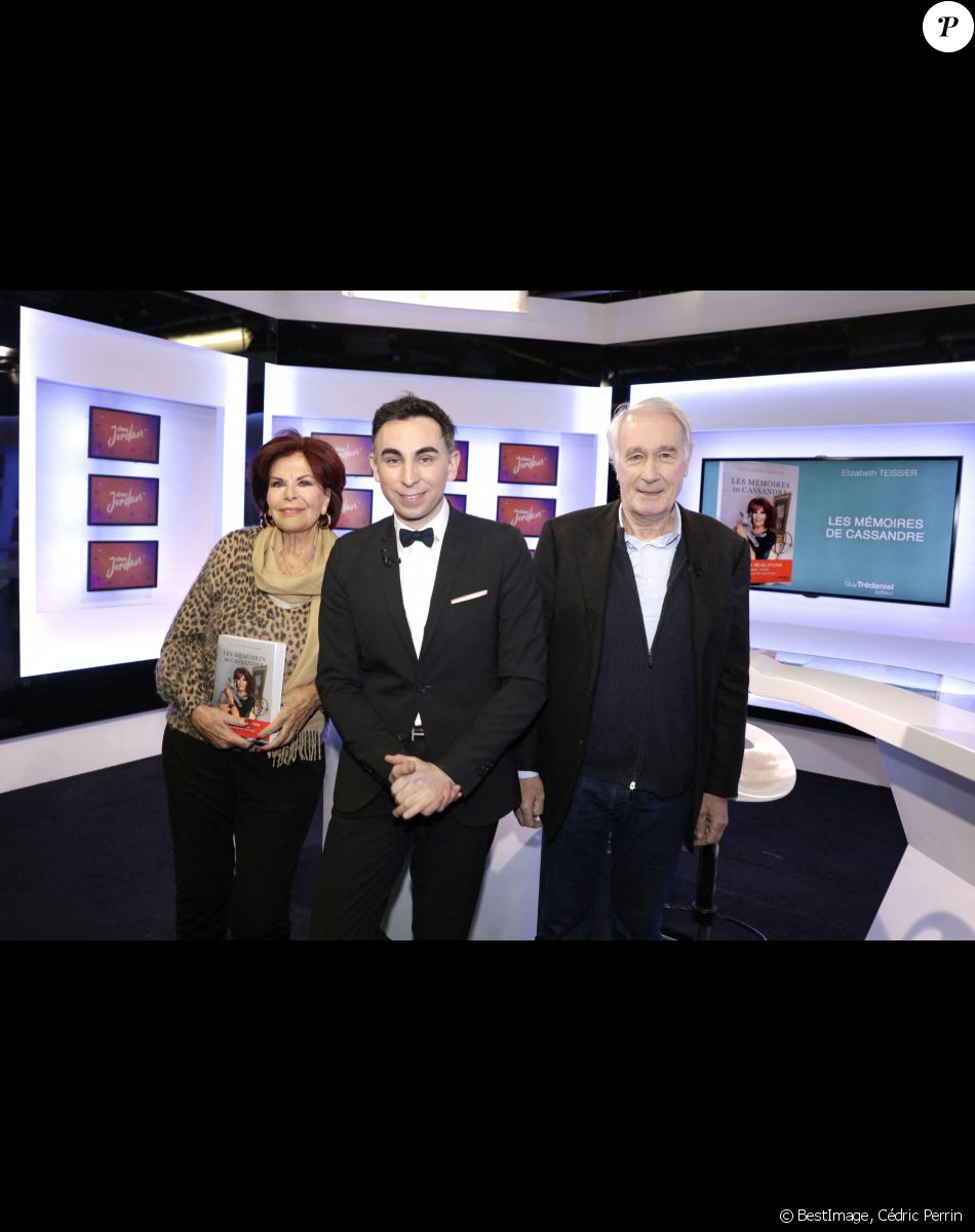 Exclusif - Elizabeth Teissier et Bernard Le Coq lors de l'enregistrement de l'émission "Chez Jordan", présentée par Jordan de Luxe. Paris, le 13 décembre 2022. © Cédric Perrin/Bestimage